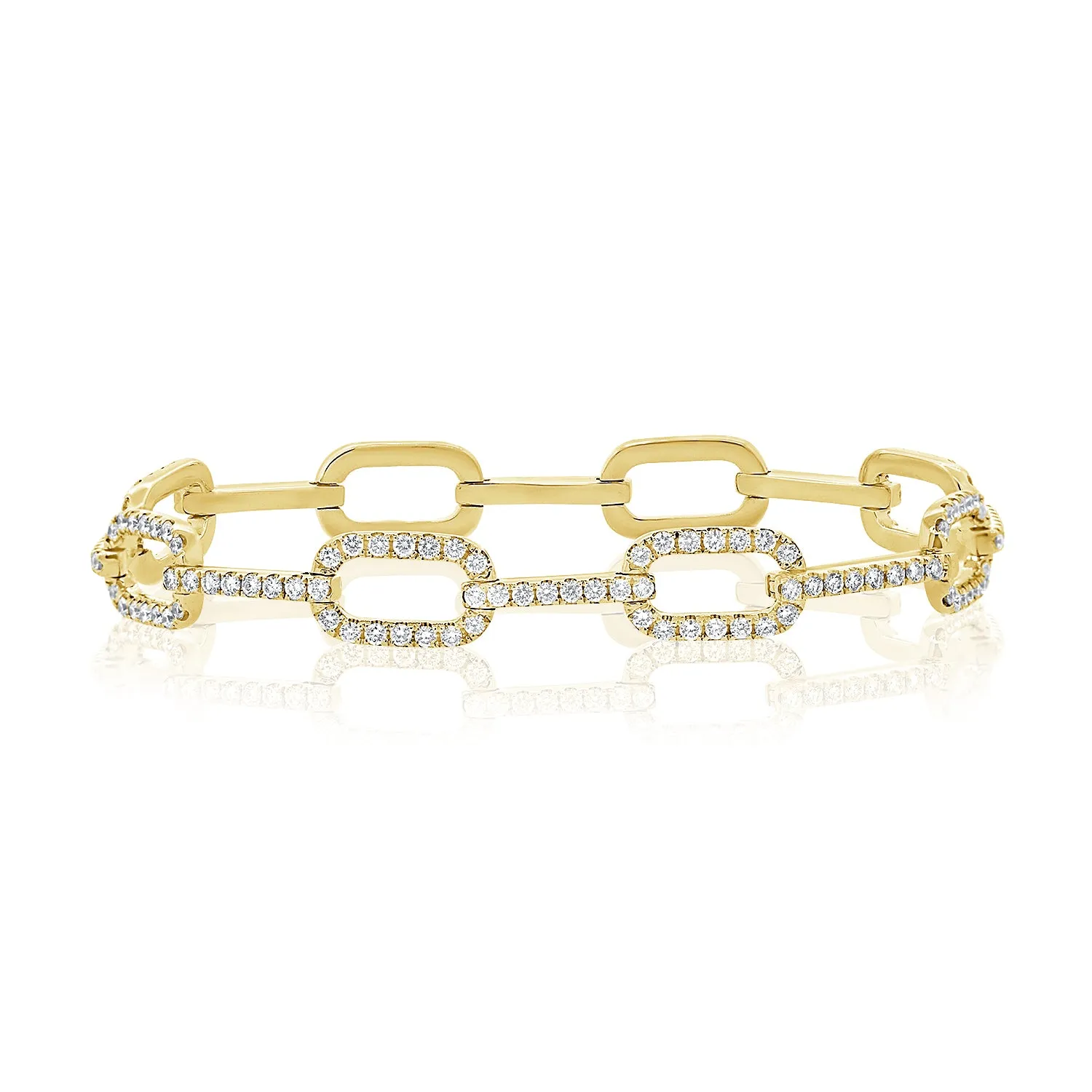 14k Gold & Diamond Link Bracelet- 2.74 ct.