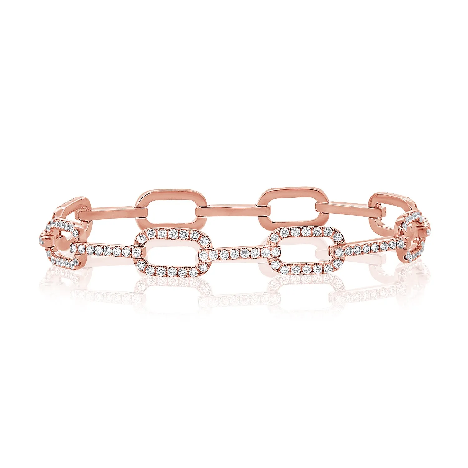 14k Gold & Diamond Link Bracelet- 2.74 ct.