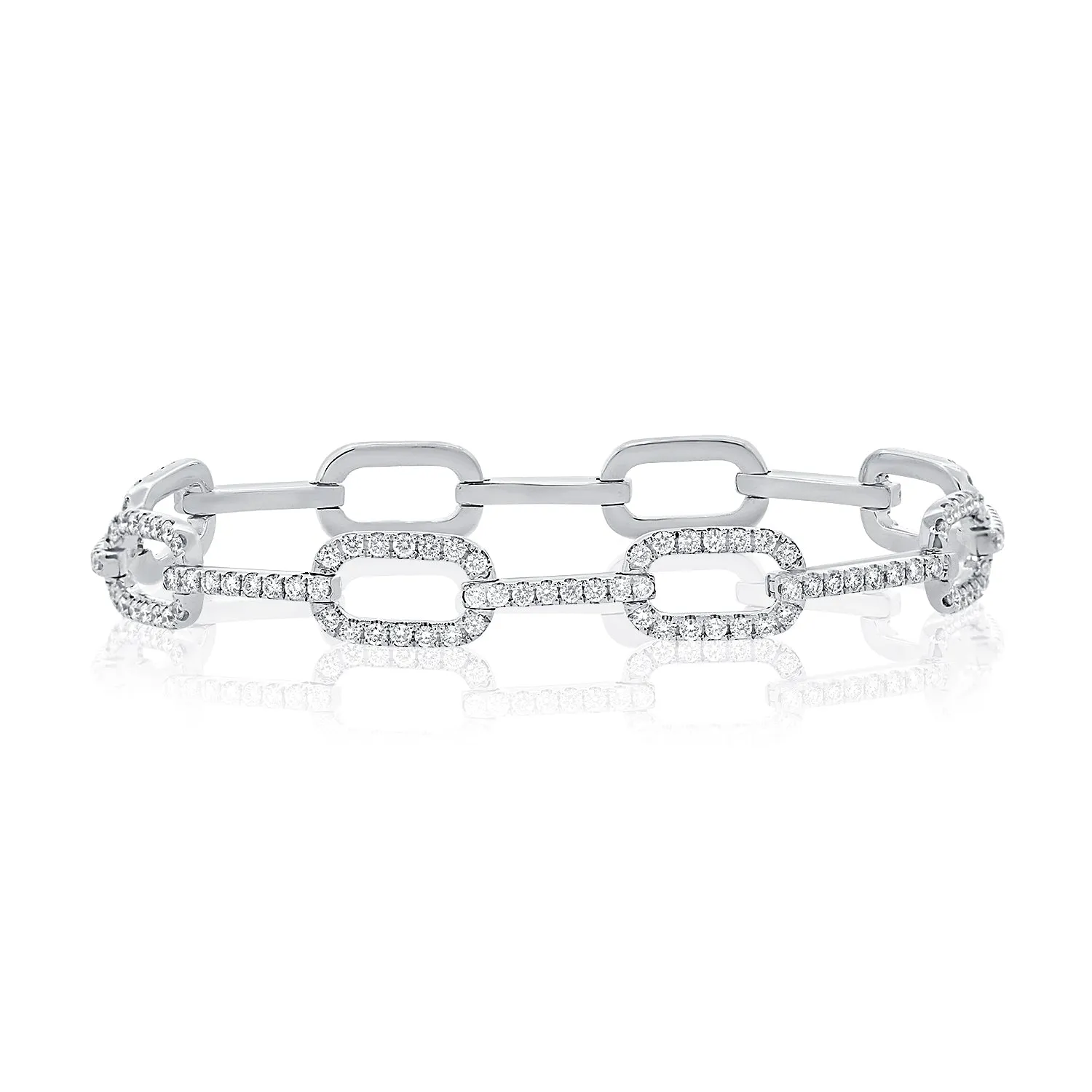 14k Gold & Diamond Link Bracelet- 2.74 ct.