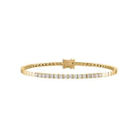 14KT GOLD SQUARE DIAMOND TENNIS BRACELET