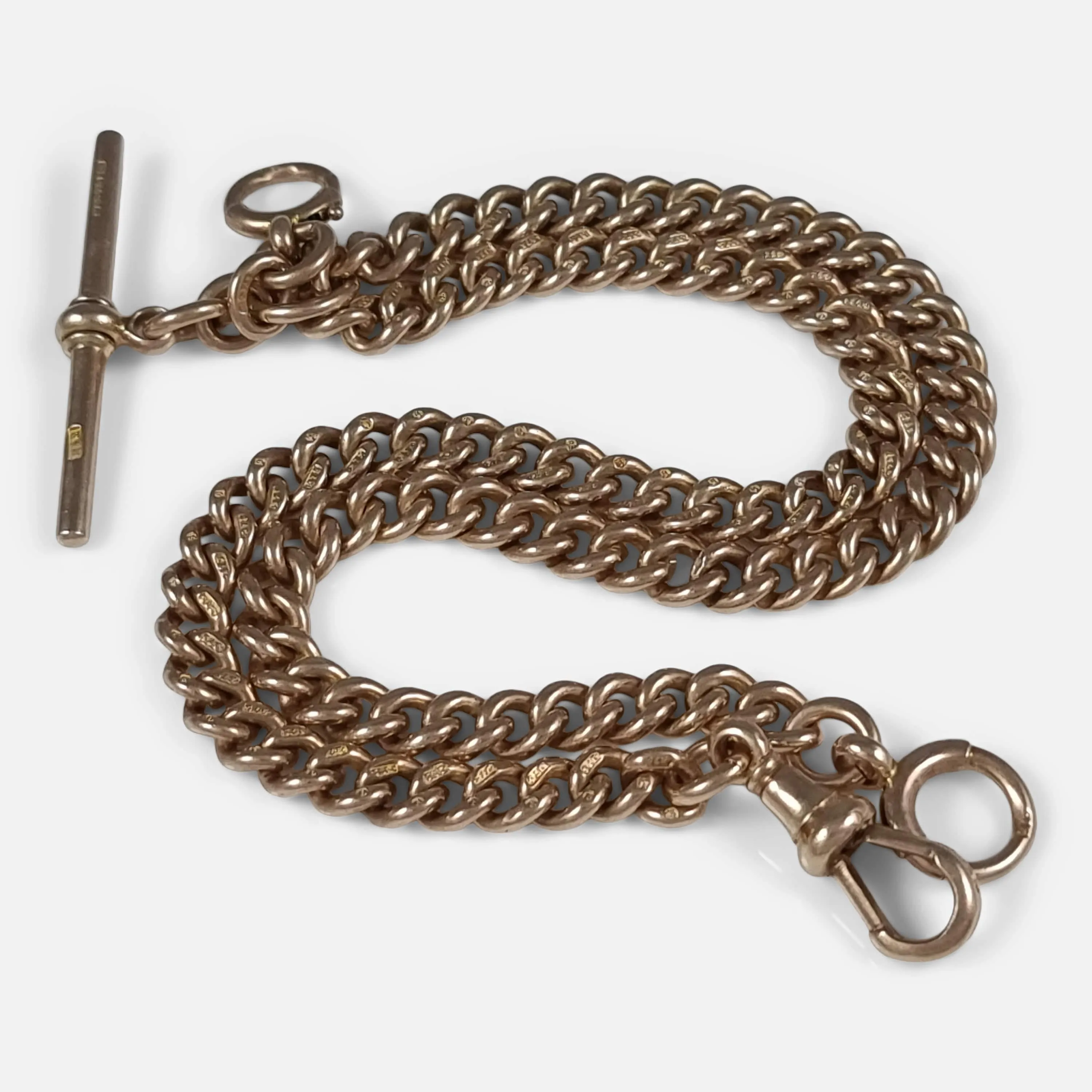 9ct Yellow Gold Albert Watch Chain - 38.9 grams