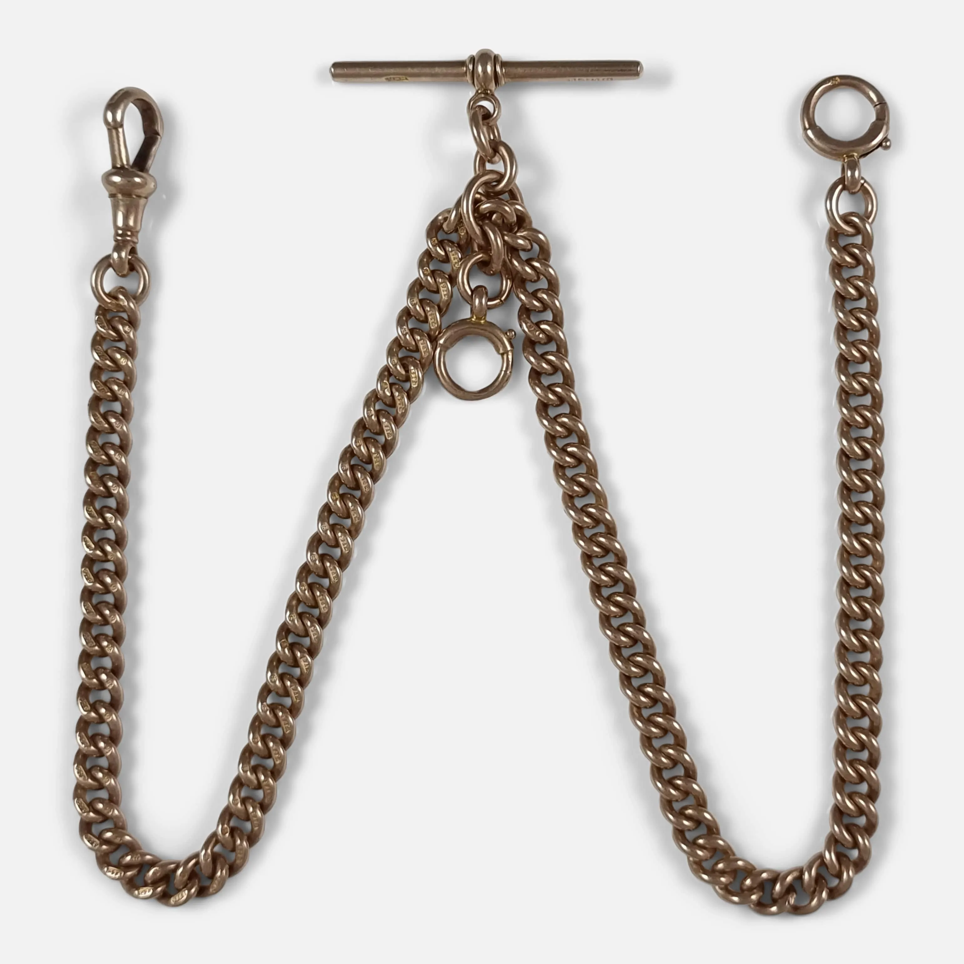 9ct Yellow Gold Albert Watch Chain - 38.9 grams