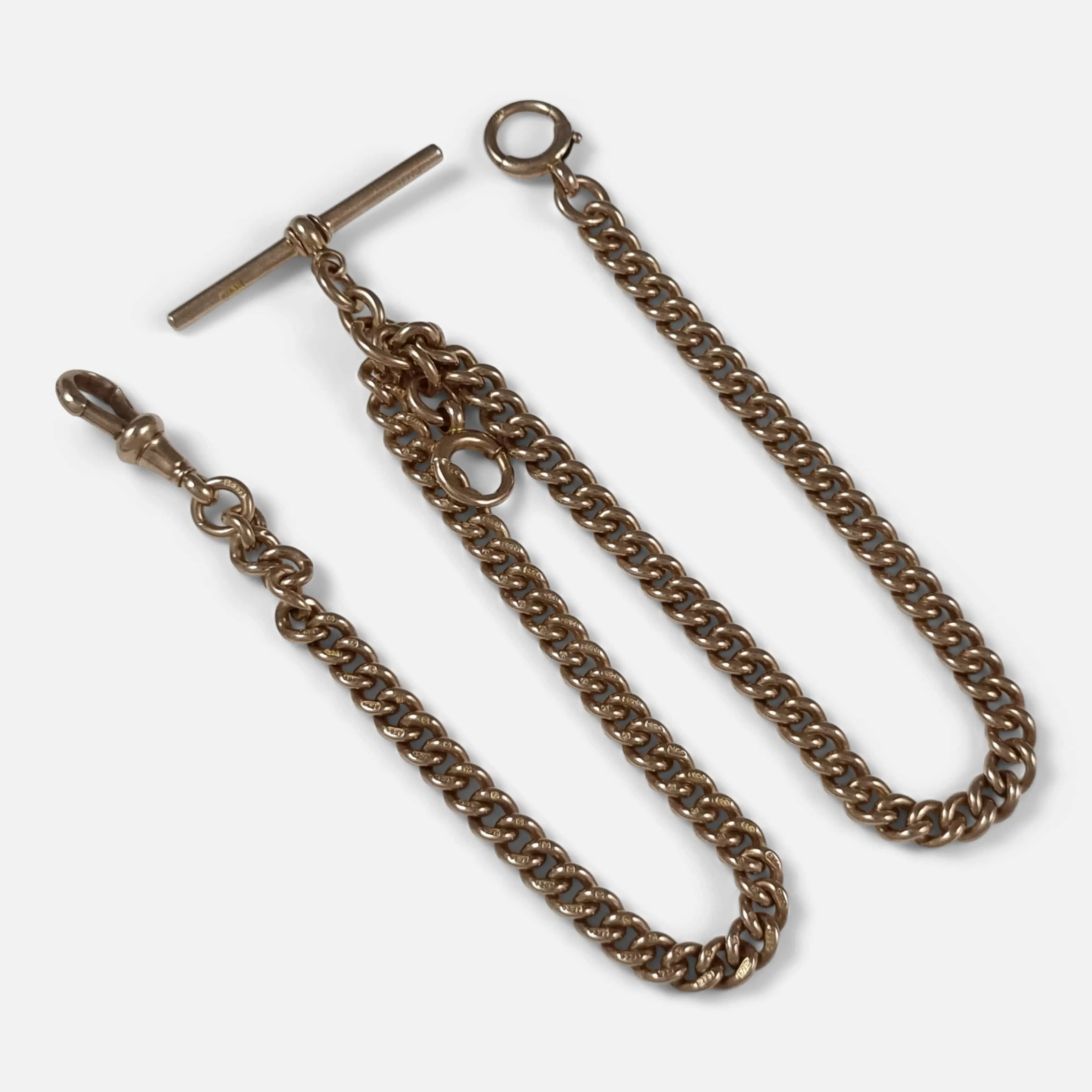 9ct Yellow Gold Albert Watch Chain - 38.9 grams
