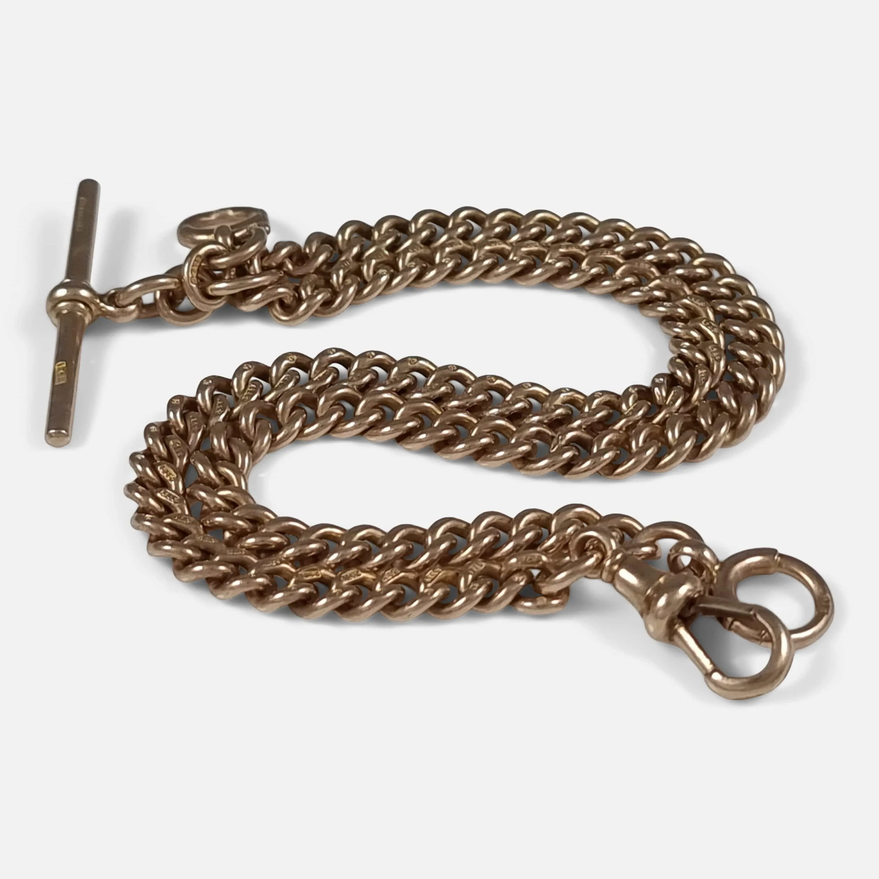 9ct Yellow Gold Albert Watch Chain - 38.9 grams