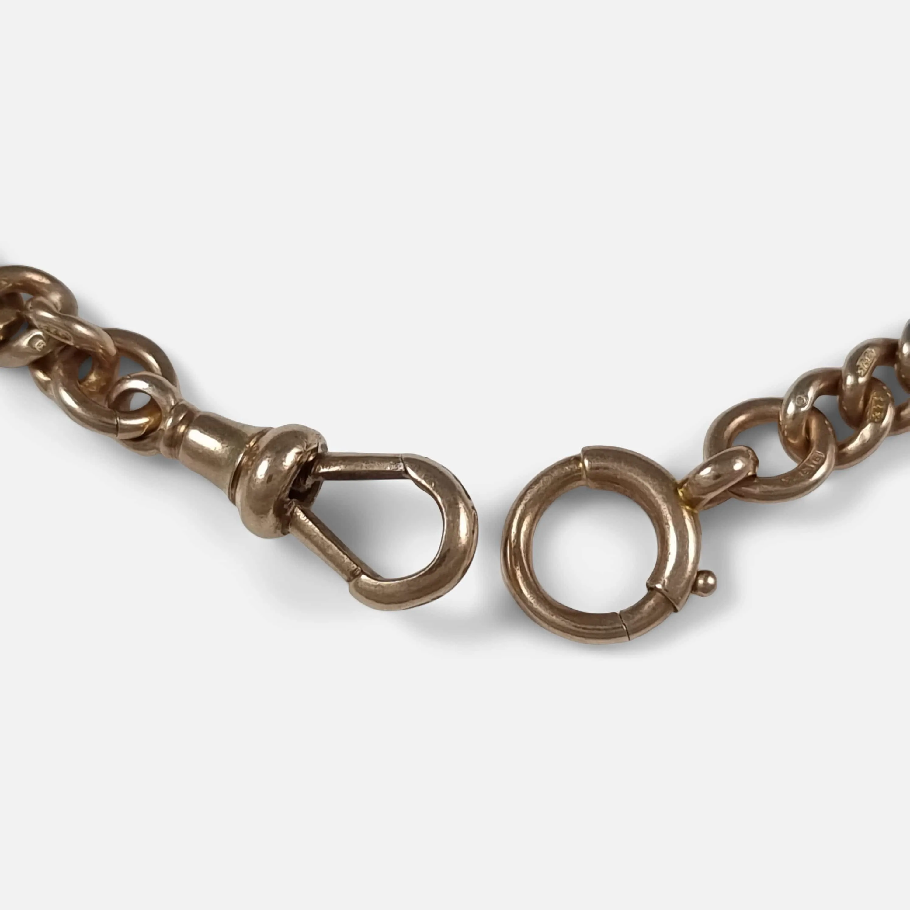 9ct Yellow Gold Albert Watch Chain - 38.9 grams