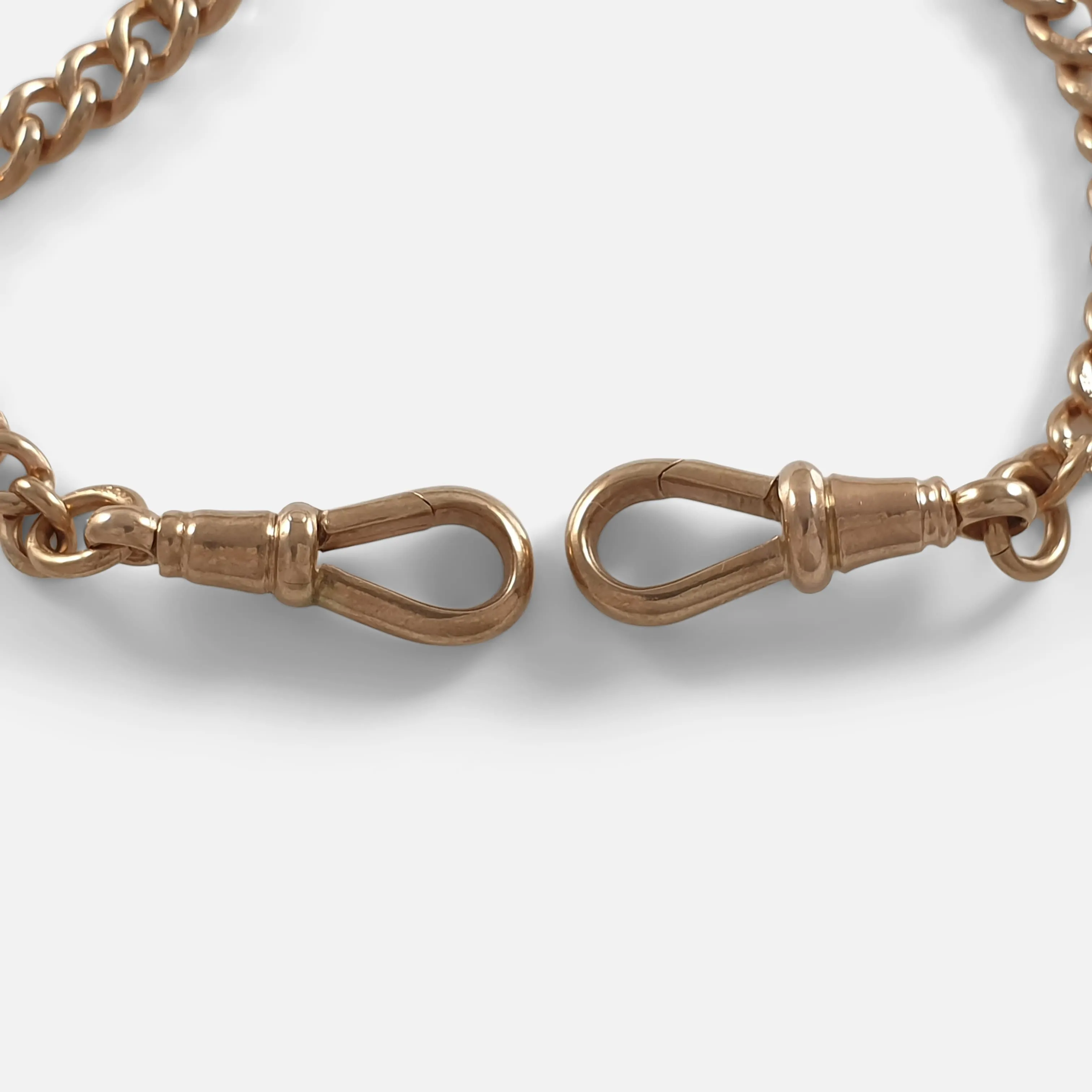 9ct Yellow Gold Double Albert Watch Chain, 35.8 grams