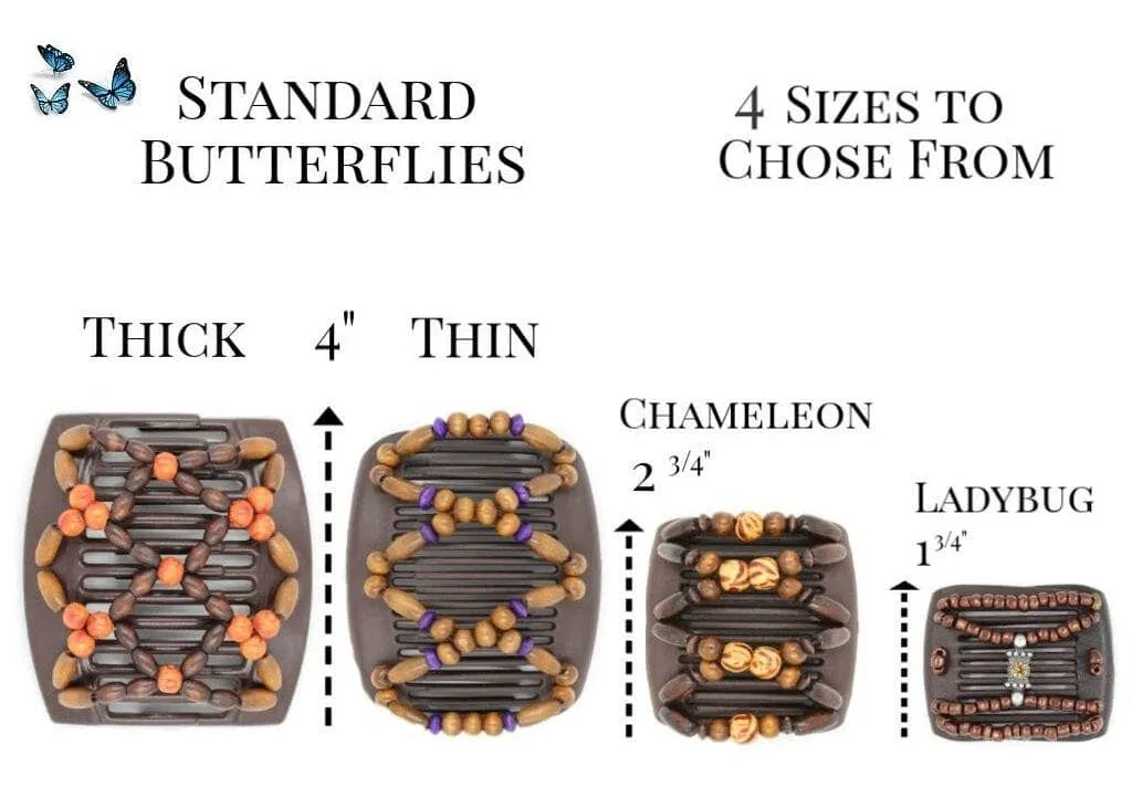African Butterfly Hair Comb - Dupla Black 147