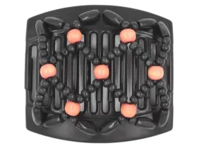 African Butterfly Thick Hair Comb - Ndebele Black 126
