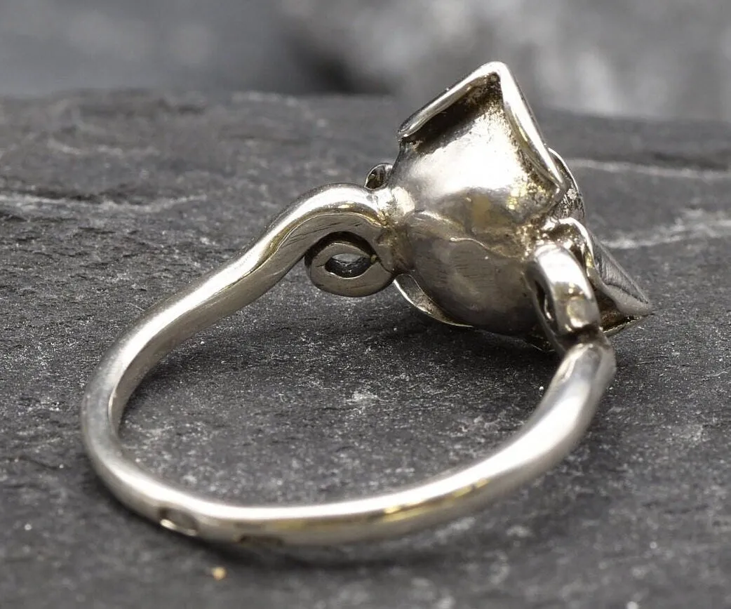 Artistic Flower Ring - Silver Rose Ring - Silver Flower Ring