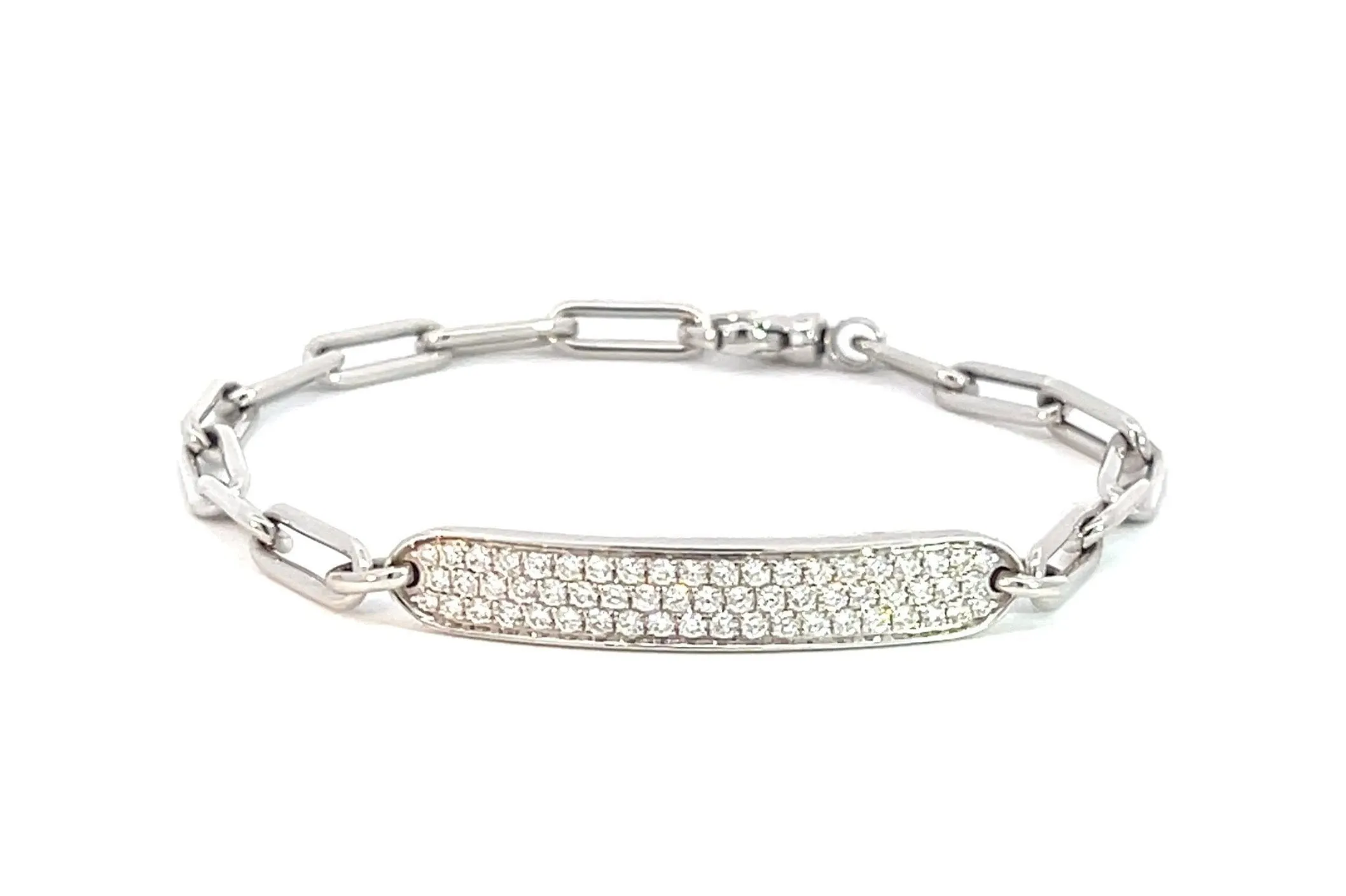 Diamond ID Bar Bracelet