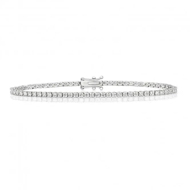 Diamond Jewellery 18ct Gold Tennis Bracelet BDQ703W/FG6