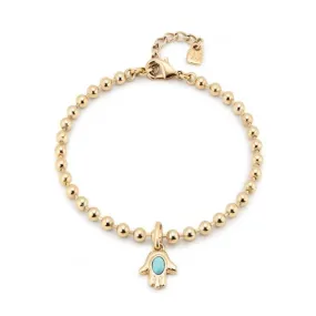 Emotions 18k Gold Plated Elastic Anklet Ball Fittings Anklet TOB0030ORO000