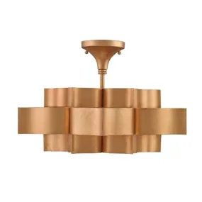 Grand Lotus Small Gold Chandelier