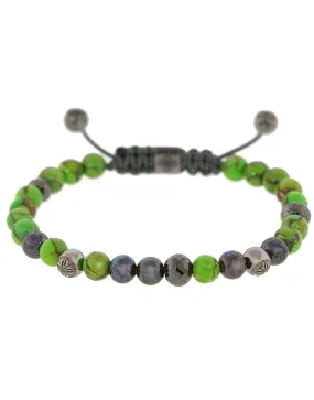 Green Turquoise and Opal Bead Bracelet