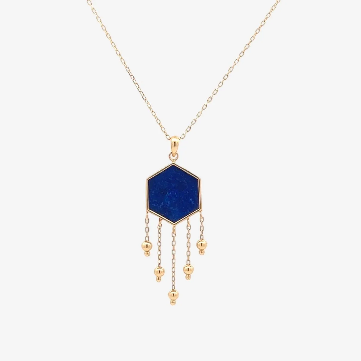 Hexa Necklace in Lapis Lazuli