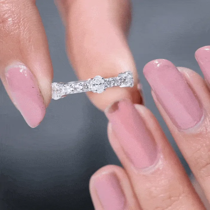 Natural Diamond Half Eternity Band Ring