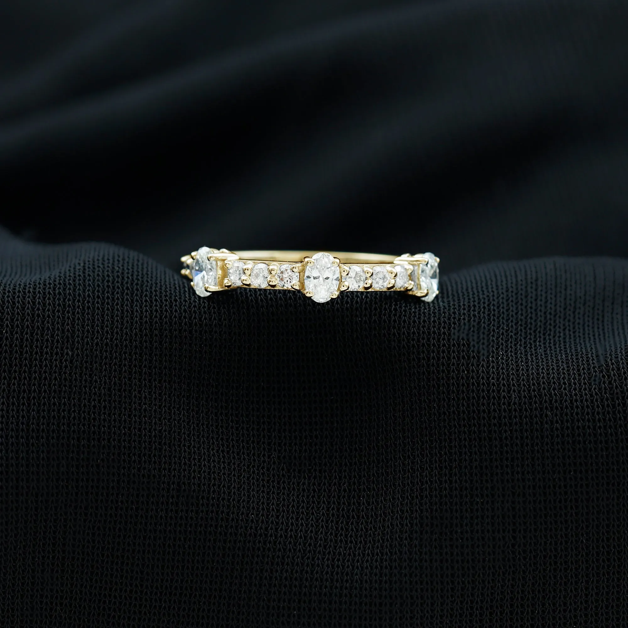 Natural Diamond Half Eternity Band Ring