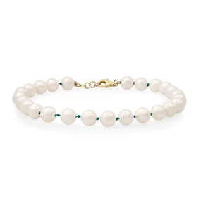 Pearl & Green Anklet