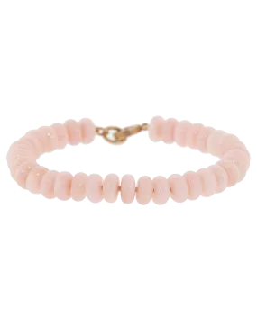 Pink Opal Bead Bracelet