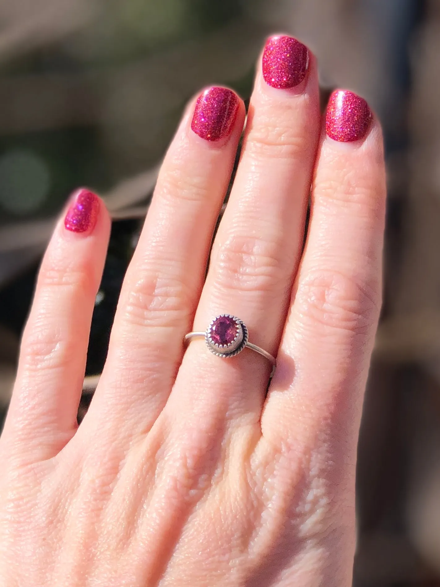 Pink Tourmaline Oval Ring