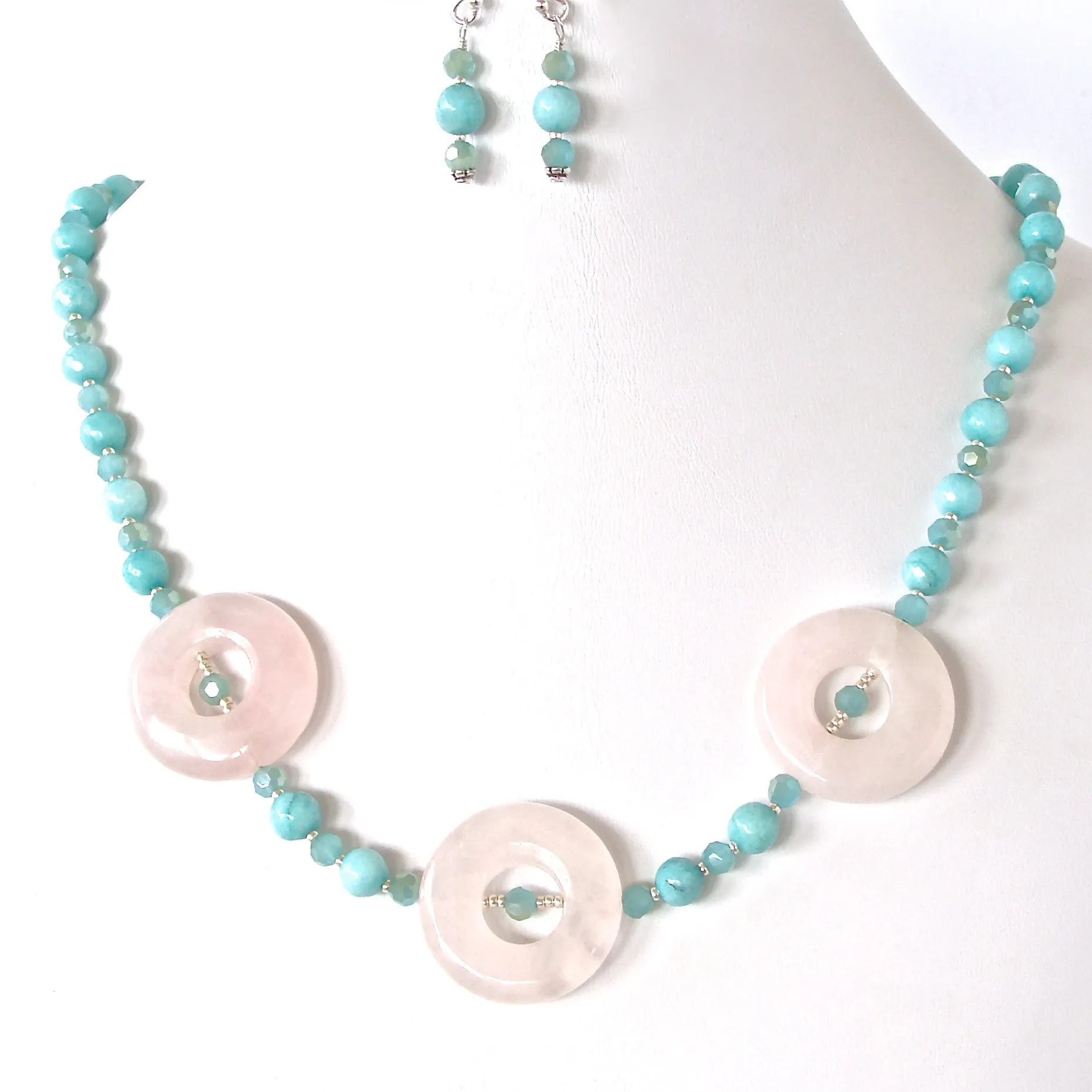 Posey: Pink and Blue Necklace Set