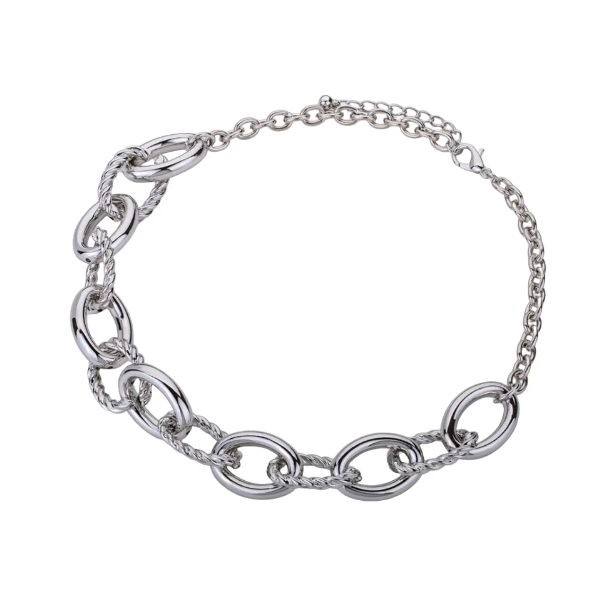 Rope Chain Necklace Silver