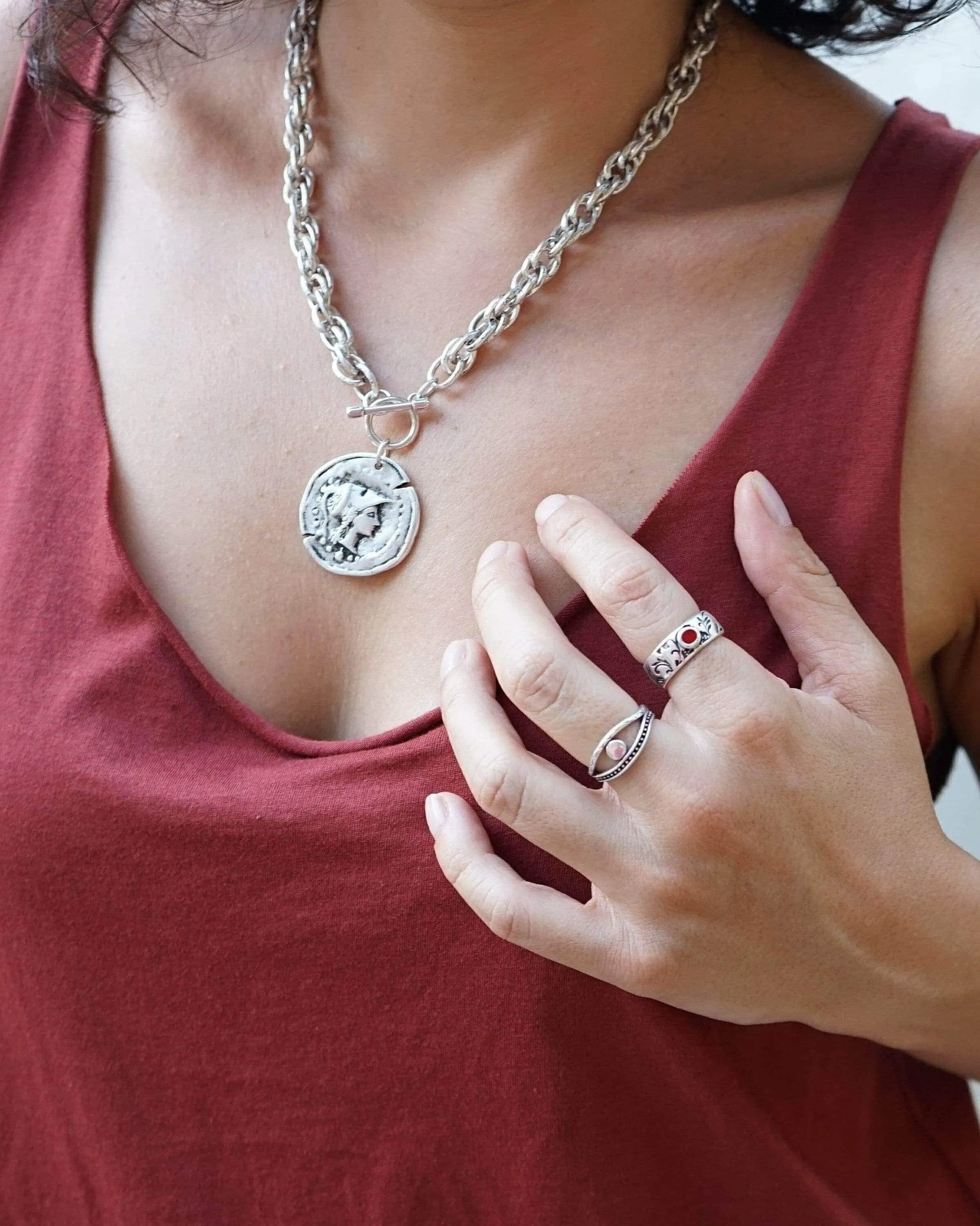 Silver Evil Eye Ring
