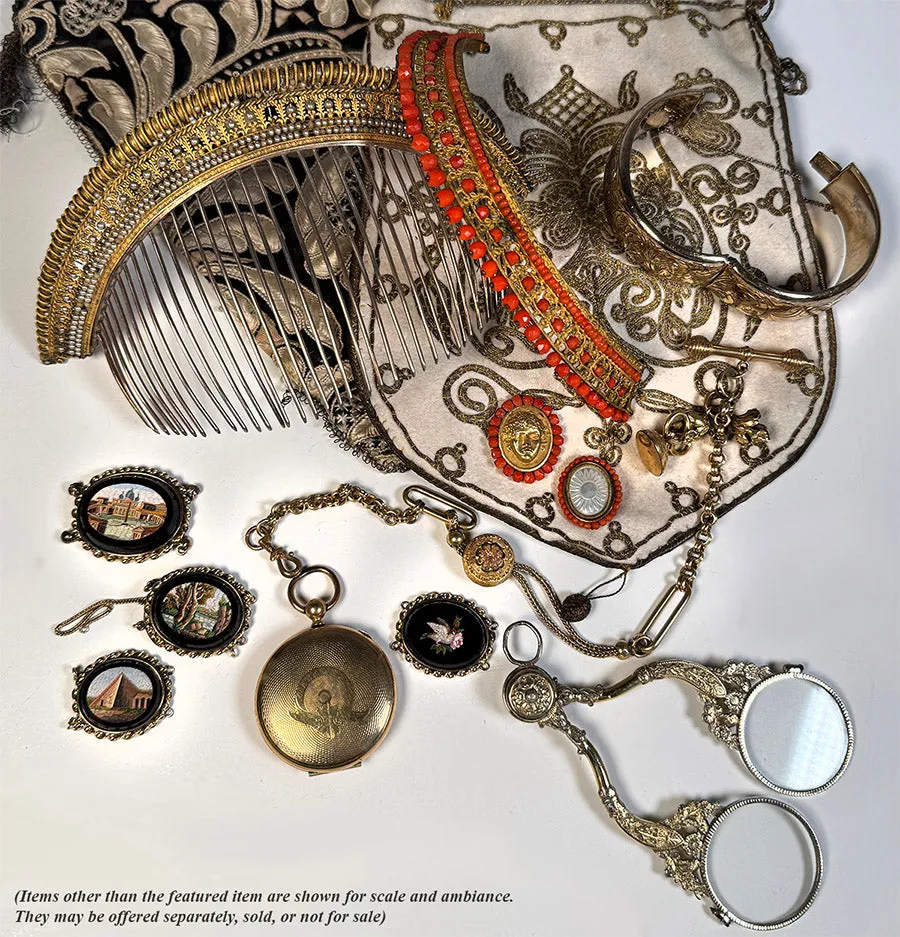 Superb Antique Pocket Watch Fob and Chain, Tests 12k to 16k, and weighs 24 grams, with Seal, Sceau