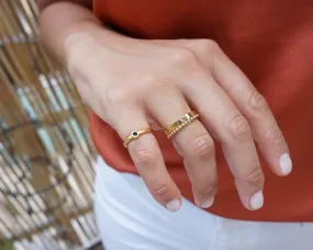 Tiny Gold Circle Band Pinky Ring